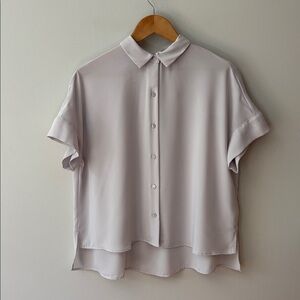 Rachel Zoe Cap Sleeve Blouse Pale Grey Size Medium